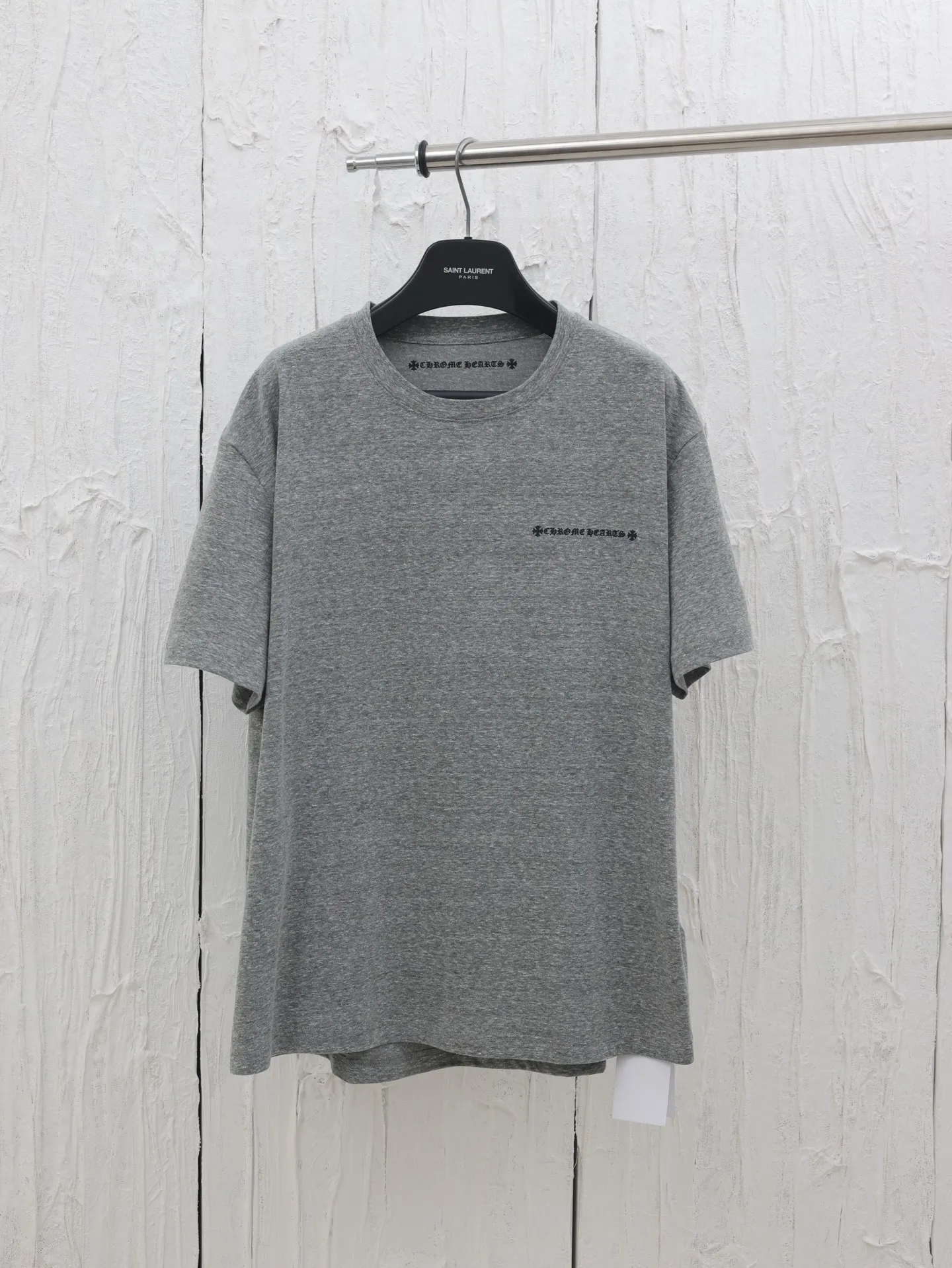 🅿️290 Chrome Heart*/Chrome Heart Ch floral gray sword short-sleeved T-shirt YB custom-dyed floral gray 26 weave 200g Gray fabric is extremely expensive and there is no current fabric in the market. Printing uses a variety of printing techniques. Customized accessories Size: S/M/L